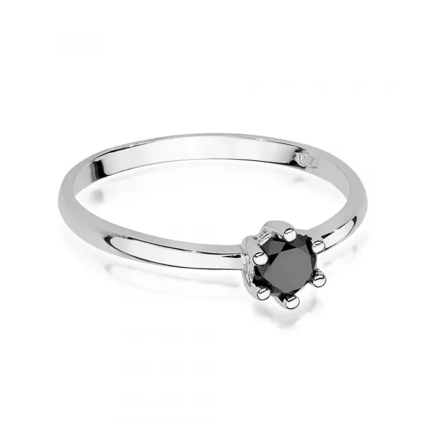 Blink-Blink Prsteň zo žltého zlata s čiernym diamantom 0.30 ct1682ZDB