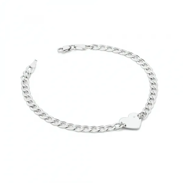 Blink-Blink Retiazkový zlatý náramok so srdiečkom a diamantom 0.005 ct6156ZDB