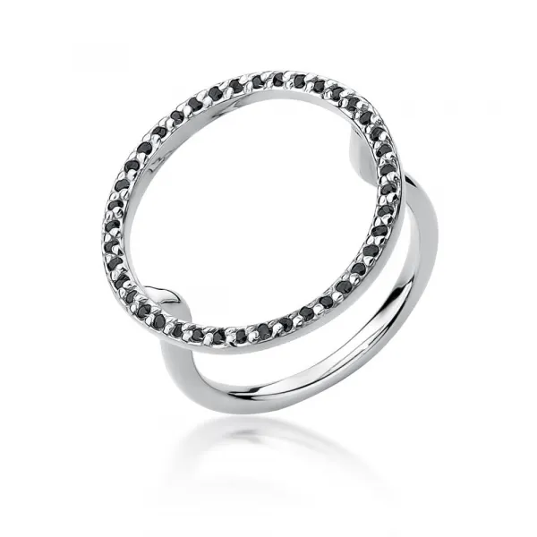 Blink-Blink Prsteň zo žltého zlata s čiernymi diamantami 0.20 ct1684ZcDB