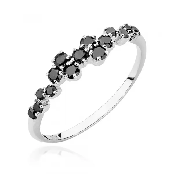 Blink-Blink Zlatý prsteň s čiernymi diamantami 0.33 ct1686ZcDB