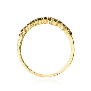 Blink-Blink Zlatý prsteň s čiernymi diamantami 0.33 ct1686ZcDB