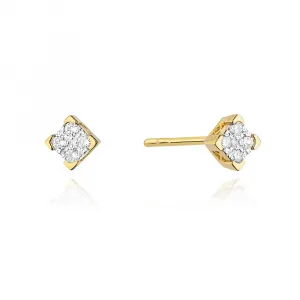 Blink-Blink Napichovacie náušnice KOCKA s diamantami 0.16 ct3125ZDB