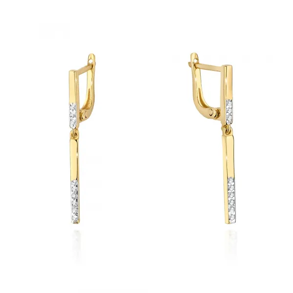Blink-Blink Visiace náušnice s diamantami z bieleho zlata 0.08 ct3210BDB