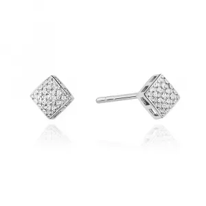 Blink-Blink Napichovacie náušnice KOCKA s diamantami 0.16 ct3124ZDB