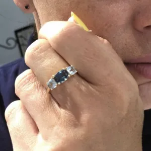Blink-Blink Prsteň z bieleho zlata s Topásmi2280BToG
