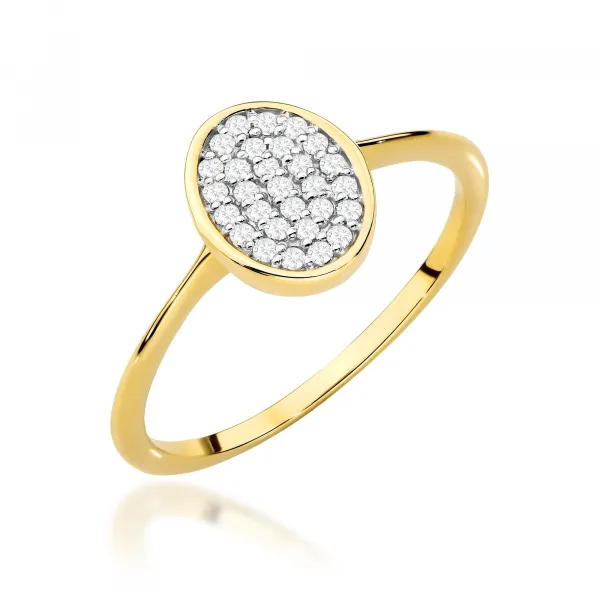 Blink-Blink Výrazný diamantový prsteň biele zlato 0.14 ct1702BDB