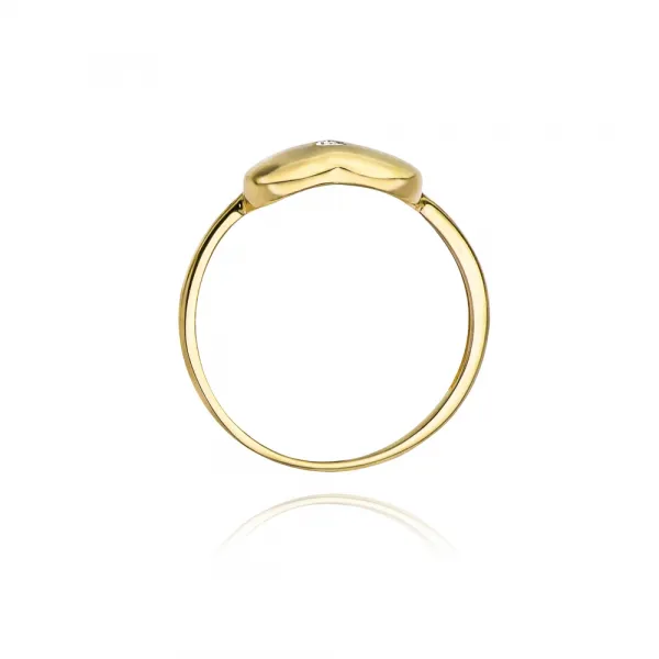Blink-Blink Zlatý prsteň SRDCE s diamantom 0.03 ct1344ZDB