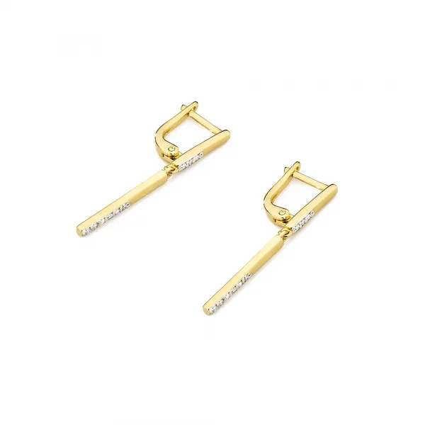 Blink-Blink Visiace náušnice s diamantami z bieleho zlata 0.08 ct3210BDB