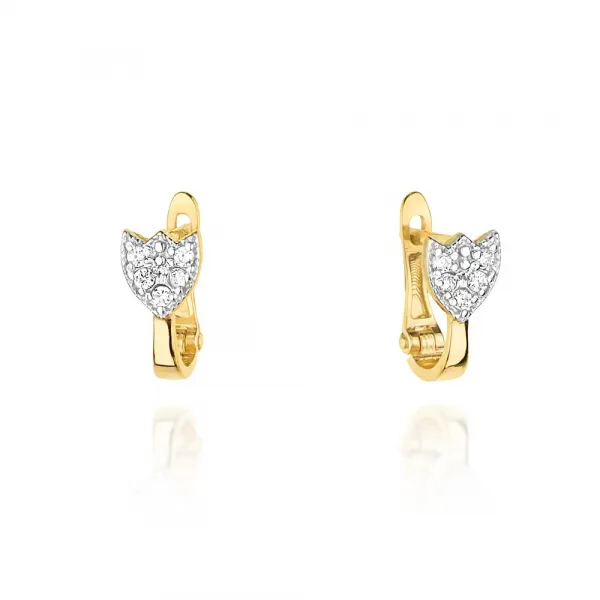 Blink-Blink Diamantové náušnice TULIPÁNY z bieleho zlata 0.15 ct3348BDB