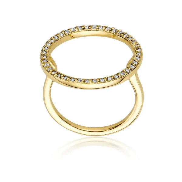 Blink-Blink Moderný prsteň zo žltého zlata s diamantami 0.20 ct1684ZDB