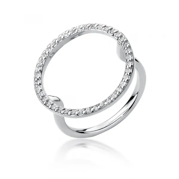 Blink-Blink Moderný prsteň zo žltého zlata s diamantami 0.20 ct1684ZDB