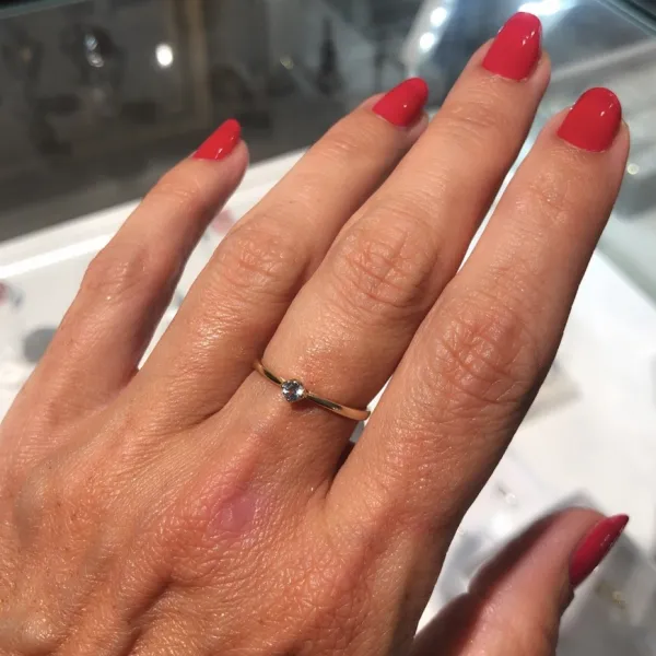 Blink-Blink Zásnubný prsteň zo žltého zlata s diamantom 0.10 ct1329ZDG