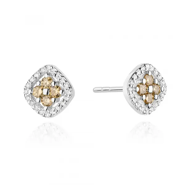 Blink-Blink Luxusné náušnice so Champagne diamantami 0.60 ct3132ZchDB