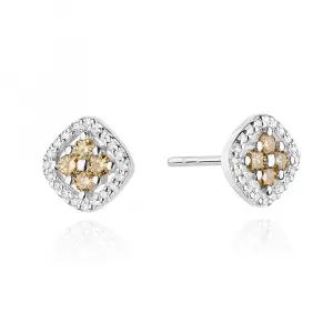 Blink-Blink Luxusné náušnice so Champagne diamantami 0.60 ct3132ZchDB