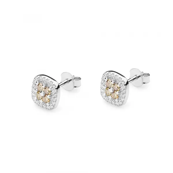 Blink-Blink Luxusné náušnice so Champagne diamantami 0.60 ct3132ZchDB