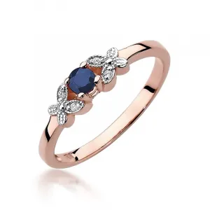 Blink-Blink Diamantový prsteň zo zlata so Zafírom2306BZaDB