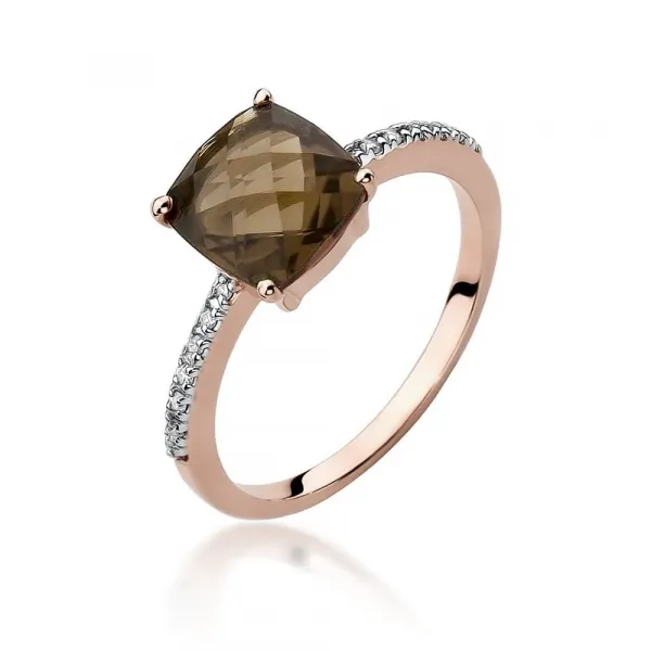 Blink-Blink Zlatý prsteň so Záhnedou a diamantami2322BZaDB