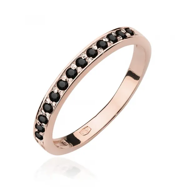 Blink-Blink Prsteň z bieleho zlata s čiernymi diamantami 0.20 ct1697BcDB