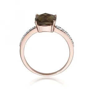 Blink-Blink Zlatý prsteň so Záhnedou a diamantami2322RZaDB