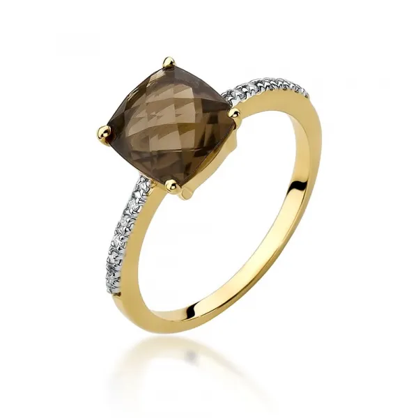 Blink-Blink Zlatý prsteň so Záhnedou a diamantami2322RZaDB