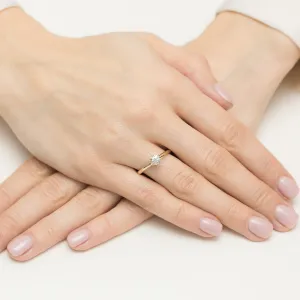 Blink-Blink Zásnubný prsteň zo zlata s bielym Zafírom a diamantami2326ZbZaDB