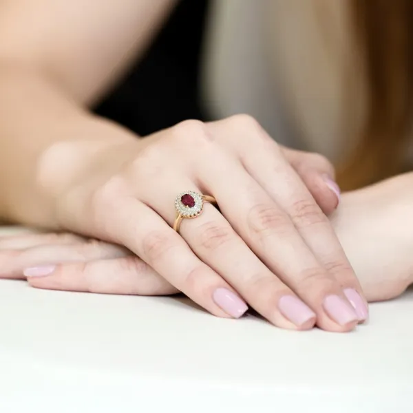Blink-Blink Luxusný diamantový prsteň s Rubínom2316RRuDB