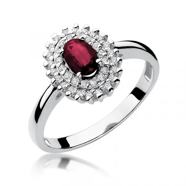 Blink-Blink Luxusný diamantový prsteň s Rubínom2316RRuDB