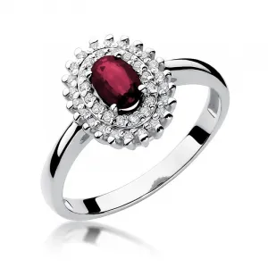 Blink-Blink Luxusný diamantový prsteň s Rubínom2316RRuDB