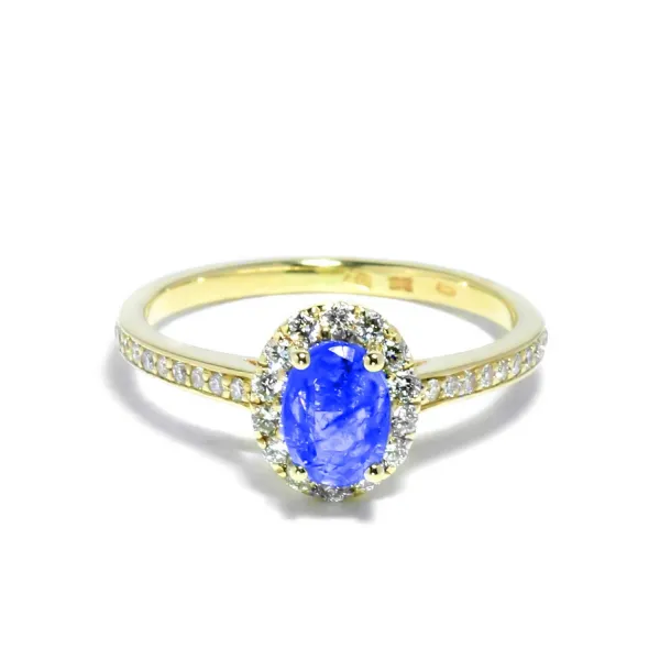 Blink-Blink Diamantový prsteň s prírodným Zafírom2208ZZaG