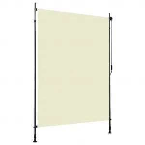 vidaXL Vonkajšia zatemňovacia roleta krémová 150x270 cm