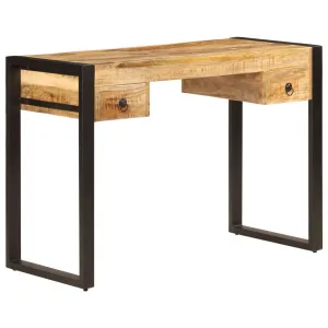 vidaXL Stôl z mangovníkového dreva s 2 zásuvkami 110x50x77 cm
