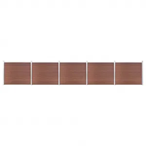 vidaXL Sada plotových panelov WPC 872x146 cm hnedá