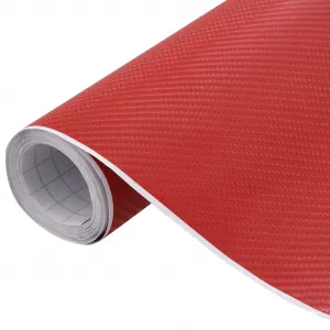 vidaXL Fólia na automobily 2 ks 4D červená 100x150 cm+50x150 cm