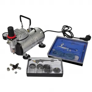 vidaXL Airbrush kompresor, súprava s 2 pištoľami