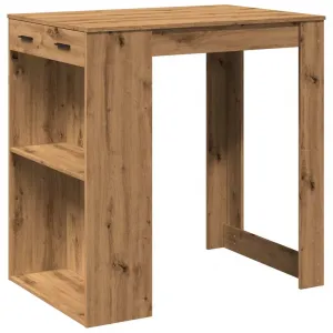 vidaXL Barový stôl dub artisan 102x70x103,5 cm kompozitné drevo