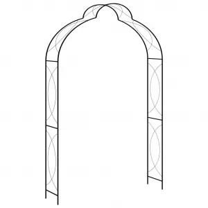 vidaXL Záhradná pergola čierna 150x34x240 cm železná
