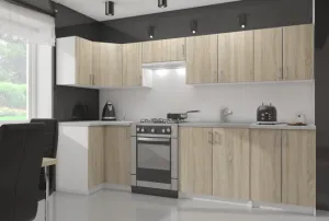 Ak furniture Kuchynská závesná skrinka Š 40cm D1 H720 Artus biela/sonoma