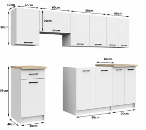 Kuchynská linka OLIWIA 2.4 m biela