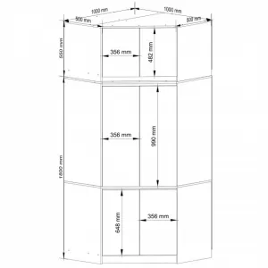 Ak furniture Rohová šatní skříň CLP 100 cm 6D dub artisan