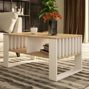 Ak furniture Konferenční stolek Rockford dub sonoma/bílý