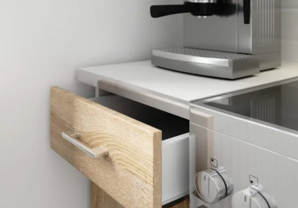 Ak furniture Kuchynská linka Lima 2,4 m biela/dub sonoma