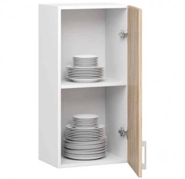 Ak furniture Kuchynská závesná skrinka Š 40cm D1 H720 Artus biela/sonoma