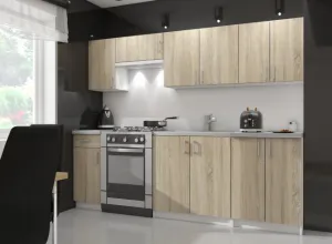 Ak furniture Kuchynská závesná skrinka Š 40cm D1 H720 Artus biela/sonoma