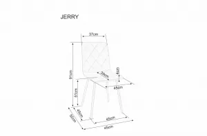 Signal Jedálenská stolička JERRY Velvet | sivá