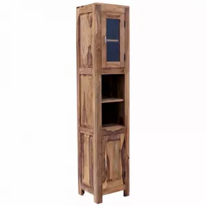indickynabytok.sk - Skrinka do kúpeľne Suri 40x190x35 indický masív palisander