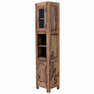 indickynabytok.sk - Skrinka do kúpeľne Suri 40x190x35 indický masív palisander