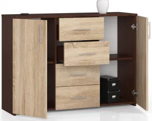 Ak furniture Komoda Torvi K 110 cm wenge/dub sonoma