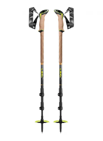 Leki Sherpa Dark Anthracite/Copper/Neon Yellow 110 - 145 cm Turistické palice