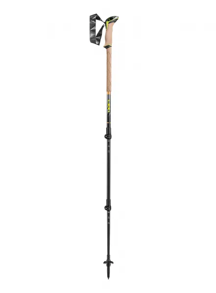 Leki Sherpa Dark Anthracite/Copper/Neon Yellow 110 - 145 cm Turistické palice