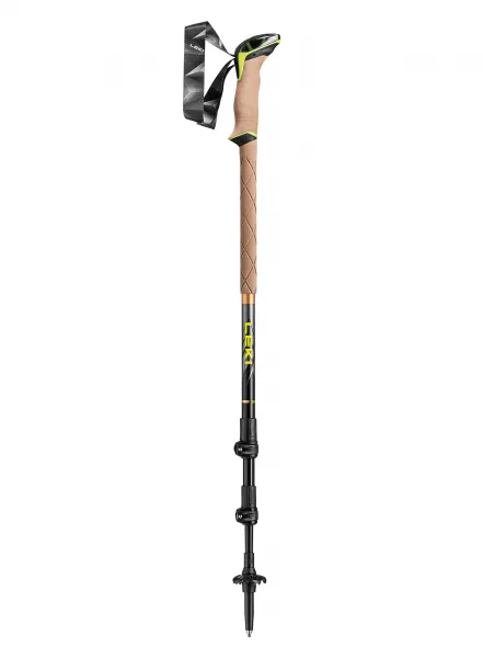 Leki Sherpa Dark Anthracite/Copper/Neon Yellow 110 - 145 cm Turistické palice